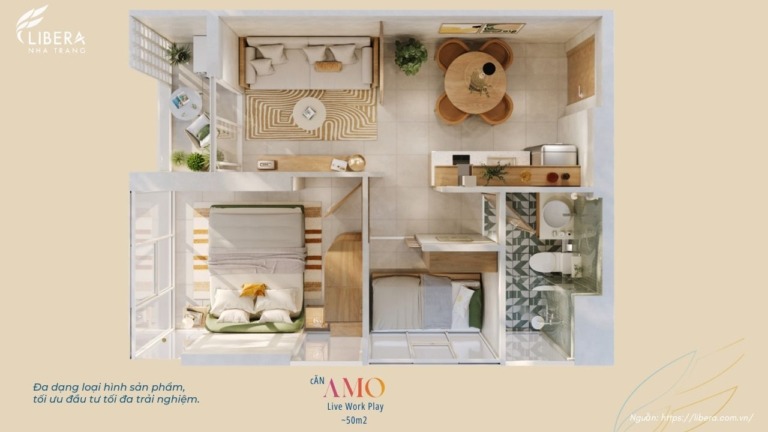 1 Phòng Ngủ/Amo